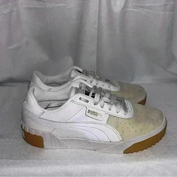 Puma Cali Exotic White And Cream Sneakers 369653-01 Women's Size 8 Great Condt. - Picture 7 of 11